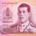 Close up of 100 Thai baht banknote.