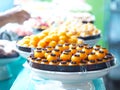 Close up Thai dessert Kanom Jamongkut sweet candy