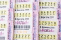 Close-up thai lottery ticket Royalty Free Stock Photo