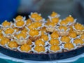 Close-up of Thai sweet dessert or kanom jamongkut