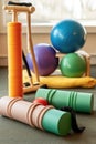 close-up of therapeutic exercise equipment