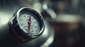 Close-Up of Thermometer in Mash with Tech-Clean Aesthetic and Neutral Tones Royalty Free Stock Photo