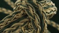 Closeup of a thick rope knot Royalty Free Stock Photo