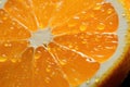 Close-up of a thin slice of an orange