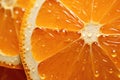 Close-up of a thin slice of an orange