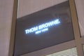 close up THOM BROWNE store sign