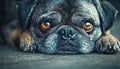 Close-Up of a Thoughtful Dog s Face, Capturing Deep Emotions and Serenity in a Neutral Background Royalty Free Stock Photo