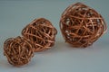 Close-up of Three Balls of Copper Wire Royalty Free Stock Photo