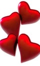 Three-dimensional red hearts for celebration and backgrounds Royalty Free Stock Photo