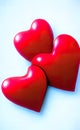 Three-dimensional red hearts for celebration and backgrounds Royalty Free Stock Photo
