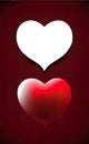 Three-dimensional red hearts for celebration and backgrounds Royalty Free Stock Photo