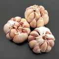 Close up of the three garlics