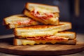 Close up of a Grilled Kimchi and Cheese Sandwich Royalty Free Stock Photo