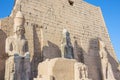 Close up of three the statue of Ramesses II