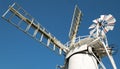 Close up of Thurne Dyke Drainage Mill, restored nineteenth century mill located on the Norfolk Broads, UK Royalty Free Stock Photo