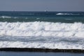 Close up of tide pool wall with waves of sea water - abstract creative background Royalty Free Stock Photo