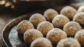 Close-up of til laddoos for Lohri . Royalty Free Stock Photo