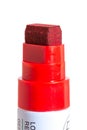 Close-up of a tip of a red marker (felt-tip) pen Royalty Free Stock Photo