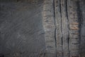 tire tracks truck on a mud Royalty Free Stock Photo