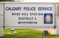 A close up to the Calgary Police Service Nose Hill Station District 3 by 4303 14TH Street