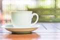 A cup of coffee on table Royalty Free Stock Photo