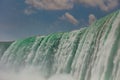 Close up to the impressive force of the Niagara Falls, Ontario, Canada