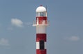 Close up to the top of an ancient light house Royalty Free Stock Photo