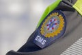 A close up to an uniform of the Alberta Emergency Medical Services patch