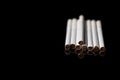 Close-up of Tobacco Cigarettes Background Royalty Free Stock Photo