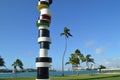 Close up of Tobias Rehberger Obstinate Lighthouse Sculpture