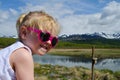 Close up of Toddler on the boardwalk