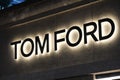 Close up TOM FORD store sign