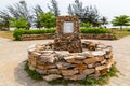 Close up of the Tomb of Mr. Lecqi slave trader in front of Obafemi Awolowo Museum beach Lekki Lagos Nigeria