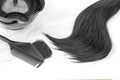 Close up of tools for hair coloring concept for beauty saloon