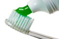 Close-up tooth-brush with tooth-paste Royalty Free Stock Photo