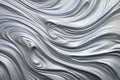 close-up of toothpaste swirls on a brushed metal surface