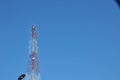 Close up top of communication Tower with antennas such a Mobile phone tower, Cellphone Tower Royalty Free Stock Photo