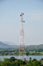 Close up top of communication Tower with antennas such a Mobile phone tower, Cellphone Tower Royalty Free Stock Photo