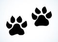 Cats foot print. Vector drawing Royalty Free Stock Photo