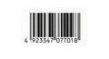 Barcode Sticker on White Background Royalty Free Stock Photo