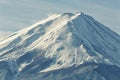 Close up the top of Mount Fuji at morning time Royalty Free Stock Photo