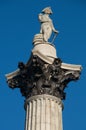 Low angle view of Nelson Column , London, UK. Royalty Free Stock Photo