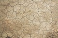 Top view of arid land with dry cracked ground