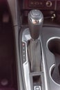 Automatic transmission in P mode inside modern car