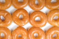 Close up top view glazed donuts Royalty Free Stock Photo