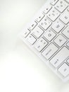 Top view image of Wireless keyboard on white background Royalty Free Stock Photo