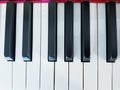 Close up top view of piano keys Royalty Free Stock Photo