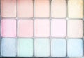 Top view texture multicolor make up patterns background Royalty Free Stock Photo