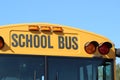 Close up of top of yellow school bus Royalty Free Stock Photo