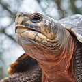 Close up of a tortoise head in the nature,  Animal portrait Royalty Free Stock Photo